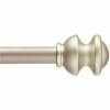 Kenney Kendall 48 In. - 86 In. Adjustable 5/8 Single Standard Decorative Window Curtain Rod In Brushed Nickel