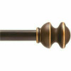 Kenney Kendall 28 In. - 48 In. Adjustable 5/8 Single Standard Decorative Window Curtain Rod In Oil Rubbed Bronze
