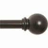 Kenney Chelsea 48 In. - 86 In. Adjustable 5/8 In. Single Standard Decorative Window Curtain Rod In Black