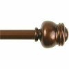 Kenney Glendale 48 In. - 86 In. Adjustable 5/8 Single Standard Decorative Window Curtain Rod In Cocoa