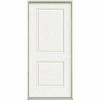 Masonite 36 In. X 80 In. White Left Hand Inswing 2-Panel Square Primed Steel Prehung Front Door With No Brickmold