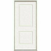 Masonite 36 In. X 80 In. White Right-Hand Inswing 2-Panel Square Primed Steel Prehung Front Door With No Brickmold