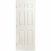 Masonite 30 In. X 80 In. 6-Panel Right-Handed Solid Core Textured Primed Composite Single Prehung Interior Door - 204638833