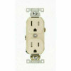 Leviton 15 Amp 125 V Commercial Grade Tamper Resistant Duplex Outlet/Receptacle, Light Almond (1-Pack) TCR15-T