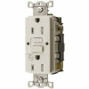 Hubbell Wiring Commercial 15 Amp Tamper Resistant Gfci Duplex Outlet, White