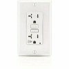 Leviton 20 Amp Smartlockpro Self-Test Slim Gfci Outlet With Audible Trip Alert, White