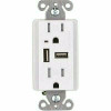 15 Amp Decorator Tamper-Resistant Duplex Outlet And 4.6 Amp Usb Charger Receptacle, Wall Plate Included, White (10-Pack)