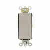 Leviton Decora Plus 20 Amp 120/277-Volt Antimicrobial Treated Plus Single-Pole Rocker Switch, Gray