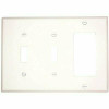 Leviton White 3-Gang 2-Toggle/1-Decorator/Rocker Wall Plate (1-Pack) - 3575656