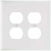Legrand White 2-Gang Duplex Outlet Wall Plate (1-Pack)