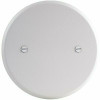 Commercial Electric 5 In. Metal White Textured Round Blank Flat Cover