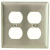 Hubbell Wiring Stainless Steel 2-Gang Toggle Wall Plate (10-Pack)