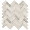 Msi Bytle Bianco Herringbone 12 In. X 12 In. X 6 Mm Textured Mixed Glass Mosaic Tile (15 Sq. Ft. / Case)