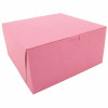 Southern Champion Tray Pink Non-Window Bakery Box 10 X 10 X 5" (100 Per Case)