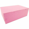 Southern Champion Tray Pink Non-Window Bakery Box 14 X 10 X 5" (100 Per Case)