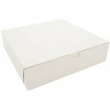 Southern Champion Tray White Non-Window Bakery Box 10 X 10 X 2-1/2" (250 Per Case)