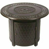 Fire Sense Wagner 33 In. X 24 In. Round Aluminum Propane Fire Pit Table In Antique Bronze