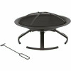 Pleasant Hearth Stow N Go Portable 26 In. W X 15.5 In. H Round Steel Wood Burning Fire Pit With Canvas Carry Bag
