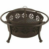 Pleasant Hearth Sunderland Deep Bowl 36 In. X 23 In. Square Steel Wood Fire Pit In Bronze
