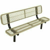 Everest 6 Ft. Beige In-Ground Mount Park Bench With Back
