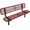 Everest 6 Ft. Burgundy In-Ground Mount Park Bench With Back