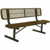 Everest 6 Ft. Brown Portable Park Bench With Back