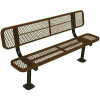 Everest 6 Ft. Brown Surface Mount Park Bench With Back
