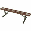 Everest 6 Ft. Brown Portable Park Bench Without Back