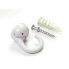 Simple Mount Indoor/Outdoor Elephant Ceiling Hook In White