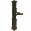 Mayne Newport Plus Plastic Mailbox Post, Black