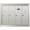 Florence 1250 Vertical Series 4-Compartment Aluminum Recess-Mount Mailbox