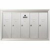 Florence 1250 Vertical Series 5-Compartment Aluminum Recess-Mount Mailbox