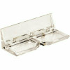 Prime-Line 3-1/16 In. Clear Lucite Construction Glass Surface Lock Hinged Assembly (2-Piece)