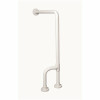 Ponte Giulio Usa 30 In. X 33 In. Floor To Wall Antimicrobial Grab Bar With Reversible Outrigger In White