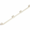 Ponte Giulio Usa 36 In. Antimicrobial Vinyl Coated Grab Bar With Two Reinforced Flanges In White