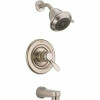Delta Innovations 1-Handle Wall Mount Tub And Shower Faucet Trim Kit In Stainless (Valve Not Included)