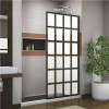 Dreamline French Linea Rhone 34 In. X 72 In. Frameless Fixed Shower Screen In Satin Black Without Handle