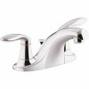 Kohler Coralais 4 In. Centerset 2-Handle Bathroom Faucet With Metal Pop-Up Drain In Polished Chrome
