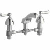 8 In. Widespread 2-Handle Low Arc Bathroom Faucet In Chrome With 5 In. Center To Center Rigid Cast Brass Spout - Sx-0713406