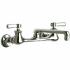 Chicago Faucets 2-Handle Kitchen Faucet In Chrome With 6 In. S Type Swing Spout