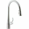 Kohler Simplice Single-Handle Pull-Down Sprayer Kitchen Faucet With Docknetik And Sweep Spray In Polished Chrome