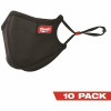 Milwaukee Large/X-Large Black 3-Layer Reusable Performance Face Mask (10-Pack)