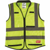 Milwaukee Performance 4X-Large/5X-Large Yellow Class-2-High Visibility Safety Vest With 15-Pockets
