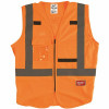 Milwaukee 4X-Large/5X-Large Orange Class-2 High Visibility Safety Vest With 10-Pockets
