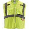 Milwaukee 4X-Large/5X-Large Yellow Class 2 Polyester Mesh High Visibility Safety Vest With 9-Pockets