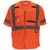 Milwaukee Small/Medium Orange Ansi Type R Class 3 High Visibility Safety Vest With 10 Pockets