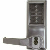 L1000 Series Satin Chrome Finish Pushbutton Lockset Entry Door Lever - 316129282