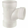 NIBCO 3 in. x 3 in. x 1-1/2 in. PVC DWV All-Hub Sanitary Reducing Tee