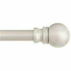 Kenney Davenport 28 In. - 48 In. Adjustable 1/2 In. Single Petite Cafã© Decorative Window Curtain Rod In Brushed Nickel