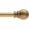 Kenney Davenport 28 In. - 48 In. Adjustable 1/2 In. Single Petite Cafã© Decorative Window Curtain Rod In Brushed Brass